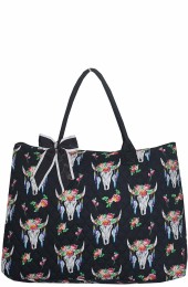 Large Quilted Tote Bag-BUG3907/BK